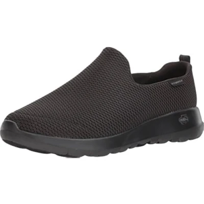 Afbeelding van Skechers Heren Go Walk Max Slip On Sportschoenen, Zwart Textiel Trim, 45 EU