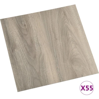 Afbeelding van vidaXL Vloerplanken zelfklevend 55 st 5,11 m² PVC taupe