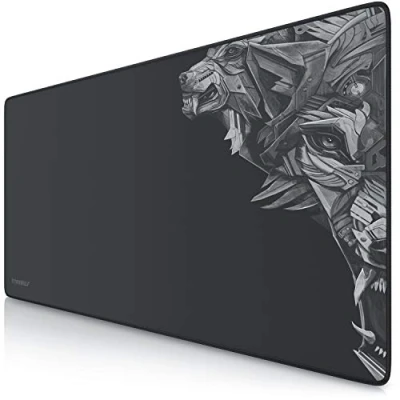 Afbeelding van Titanwolf XXL Speed Gaming muismat, 900 x 400 mm, onderlegger groot formaat, met motief, verbetert precisie en snelheid, antislip, duurzaam