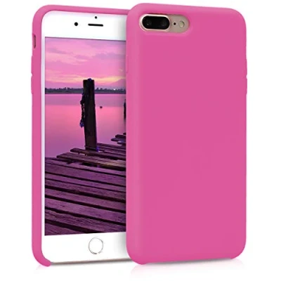 Afbeelding van kwmobile telefoonhoesje compatibel met Apple iPhone 7 Plus/iPhone 8 Plus hoesje Zachte case voor smartphone Back cover in karmijnroze