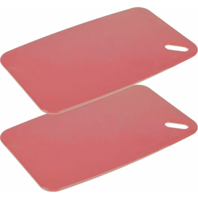 Afbeelding van Excellent Houseware Snijplank 2x rood Kunststof 24 x 15 cm Snijplanken