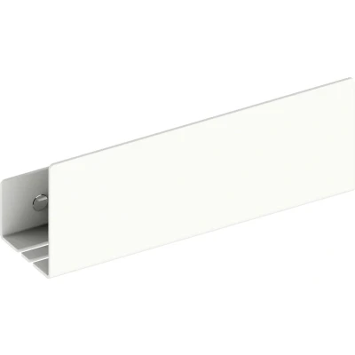 Afbeelding van KEUCO doucheplank van aluminium, wit, lijm of boren, afneembare mand, handdoekhaak en afvoergleuven, 32 x 9 12 cm, wandmontage in de douche,