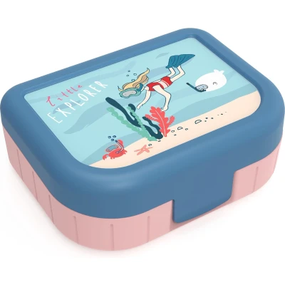 Afbeelding van Rotho Memory Kids Lunchbox To Go Explorer 1L Blauw/Roze