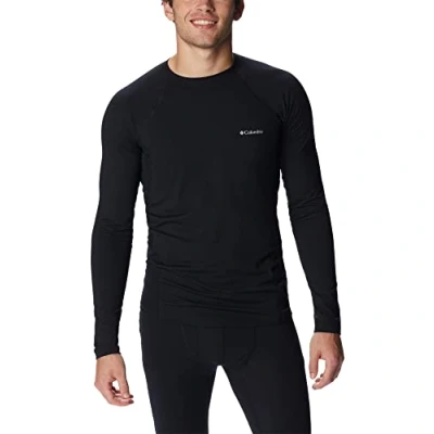 Afbeelding van Columbia heren Longsleeve met logo en stretch in de kleur Zwart, maat: XL