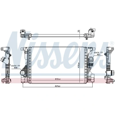 Afbeelding van Nissens Interkoeler 961559
