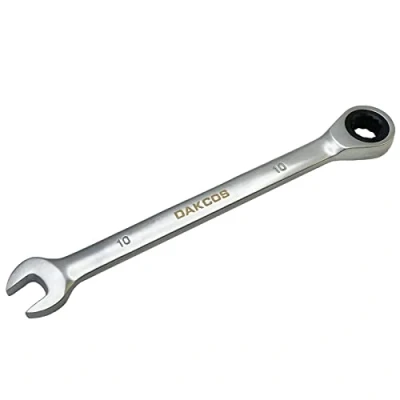 Afbeelding van DAKCOS Vaste kop Ratelsleutel 10mm Ratcheting Combinatiesleutel Chroom Vanadium Staal