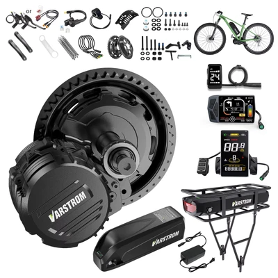 Afbeelding van Bafang 48V 750W Mid Motor Kit BBS02B Elektrische fiets Conversie met 48V13Ah Buis Accu, EKD01 Display en 44T Kettingwiel E Bike voor BB68 73mm