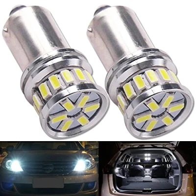Afbeelding van HSUN BAY9S H21W LED lampen, High Power 20LED SMD3014 Chip 880LM Extreem Heldere Lampen met Canbus Foutvrij voor Leeslicht, Indicator en meer, 2 Pack, 6000K Wit