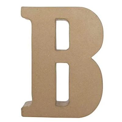 Afbeelding van Décopatch Ref AC395O Papier Maché Alfabet Grappige kleine letter&quot;B&quot; Leuk om te versieren met Papers, Lijm &amp; Vernis, 5 x 22 23cm Bruin