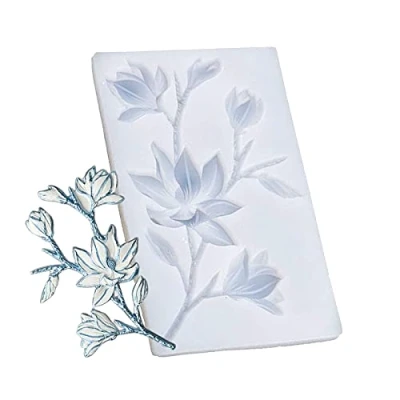 Afbeelding van Siliconen Bakvorm voor Taarte, Bloesem Vorm, Fondant Versieren Bloemen Bakvorm, Transparant Snoep Chocolade Taart Decoratie DIY Bakken Gereedschap