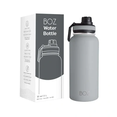 Afbeelding van BOZ drinkfles RVS 1l lekvrije thermosfles BPA vrije vacuümfles geschikt voor kooldioxide sport (grijs)