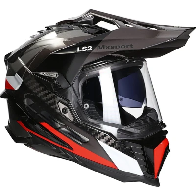 Afbeelding van LS2 Helm Explorer Frontier MX701 titanium / rood maat S