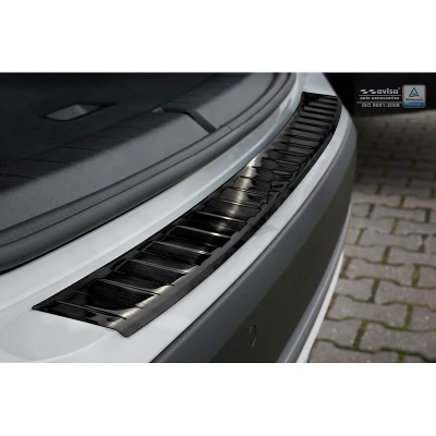 Afbeelding van Avisa Zwart RVS Achterbumperprotector passend voor BMW X1 (F48) Facelift 2015 &#039;Ribs&#039;