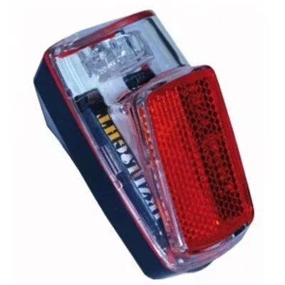 Afbeelding van IKZI Light LED achterlamp/ reflector voor spatbord BikeTotaal.nl Zwart
