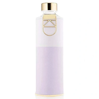 Afbeelding van Waterfles Paars Lila 750 Ml RVS/Kunstleer/Glas Equa Mismatch Hoes Kunstleer L 7,5 X B H 26 Cm