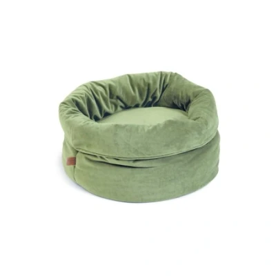 Afbeelding van Kattenmand Fluco fluweel groen 45x45x35 cm