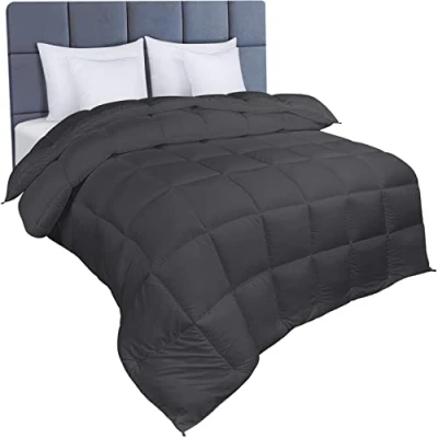 Afbeelding van Utopia Bedding Dekbed met Hoektabs (200x200 cm) Microfiber Zacht Tweepersoons zur Winter (2040 g) Doos Gestikt Alternatief cm, Grijs)