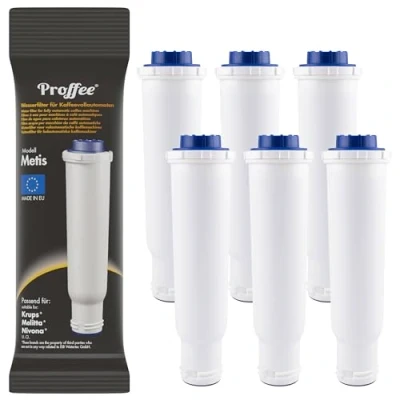 Afbeelding van Proffee Metis 6 x waterfilter compatibel met Krups F088 Aqua Filter Systeem Melitta Pro filterpatroon Nivona NIRF700 NIRF 700 voor automatische koffiemachines en koffiezetapparaten