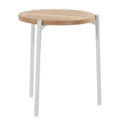 Afbeelding van Yoga Bijzet Tafel Natural Teak Frost Grey dia. 45 cm 4SO