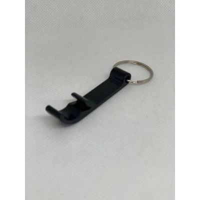 Afbeelding van Bier Sleutelhanger Bieropener Beer Opener Flesopener Keychain Zwart