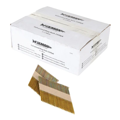 Afbeelding van Fixman Gegalvaniseerde ring nagels 90 x 3,1mm (2500 stuks)