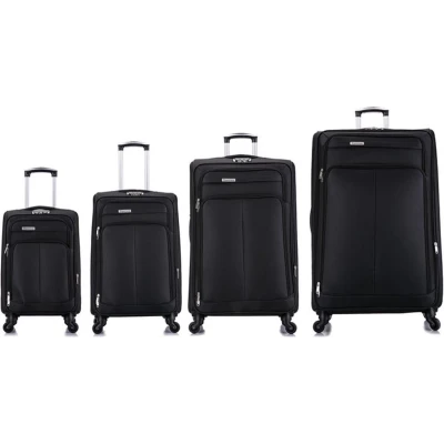 Afbeelding van Kofferset Travelerz 4 delig softcase wielen reisbagage Zwart