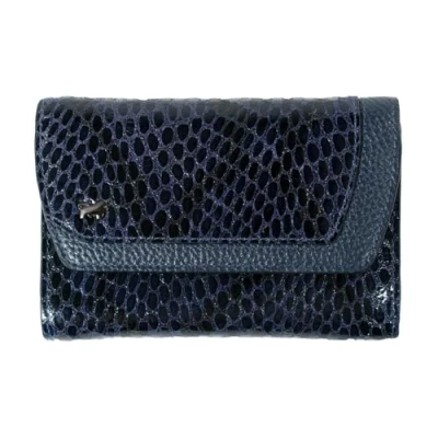 Afbeelding van Braun Büffel Leren Portemonnee Luise Wallet 15CS Navy Blauw Veelkleurig