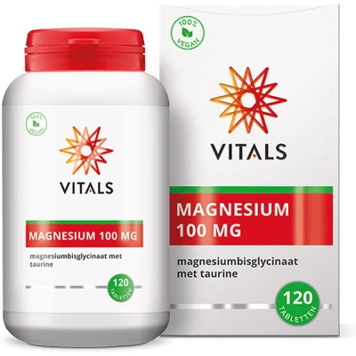 Afbeelding van Gratis Verzending: 2x Vitals Magnesium 100mg 120 tabletten