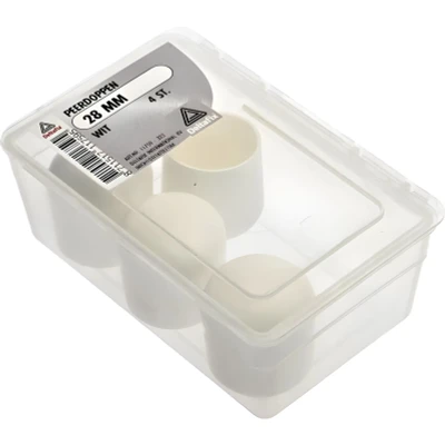 Afbeelding van Deltafix Peerdoppen 28mm Wit 4 stuks