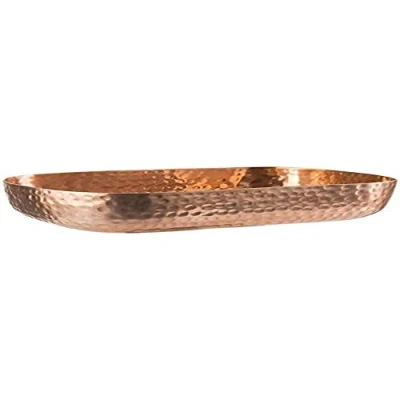 Afbeelding van APS schaal van aluminium met gehamerd, koperen oppervlak voor o.a. koude en warme gerechten, 23,0 x 15,5 cm, 1,4 ltr.