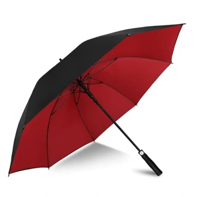 Afbeelding van ZOMAKE Golf Paraplu Grote Windproof L,Automatische Paraplu,Dubbellaags Luifel Extra Groot met Hoes voor Mannen Familie(Zwart/Rood NEW)