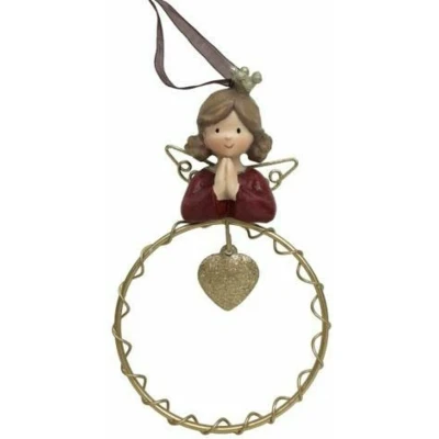 Afbeelding van Kerstversiering DKD Home Decor Hars Cirkels (9 x 3 13,5 cm) (6 Stuks)