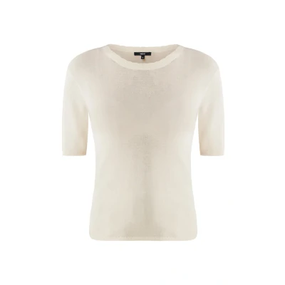 Afbeelding van Mexx Gerbera Classic Ajour Tshirt basic, Dames, Maat: Large, Taupe sand