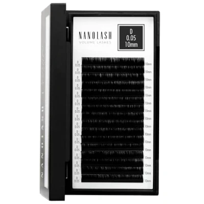 Afbeelding van wimpers voor wimperextensions Nanolash professionele verlenging, valse (0.05 D, 10mm)
