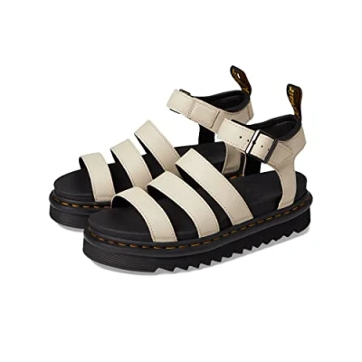 Afbeelding van Dr. Martens Blaire Parchment Beige Pisa, damessandalen, 41 EU, Parkment EU