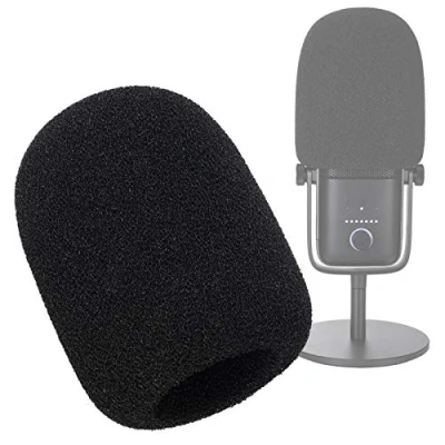 Afbeelding van YOUSHARES Popfilter voor microfoon Windschermhoes van microfoonschuim, compatibel met Elgato Wave:3 Premium USB condensatormicrofoon om plosieven te blokkeren