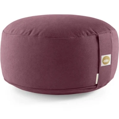 Afbeelding van Lotuscrafts Yogakussen Meditatiekussens Ronde Lotus zithoogte 15cm wasbare katoenen hoes yoga zitkussen met speltvulling GOTS gecertificeerd