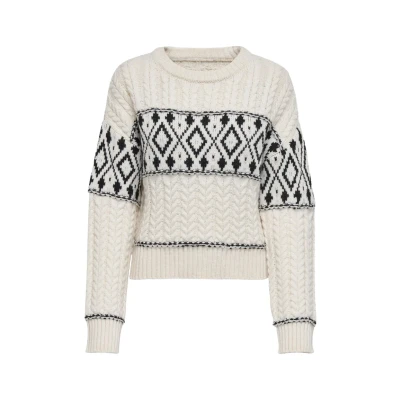 Afbeelding van Only Onlmarent L S Pullover Knt Noos 15314887 Wolwit ecru Dames The Stone