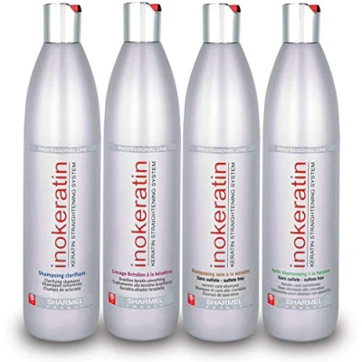 Afbeelding van Inokeratin, set voor Braziliaanse Straightening 500mL Met keratine en arganolie Bevat geen formaline (Set + Shampoo &amp; Conditioner 4x500mL)