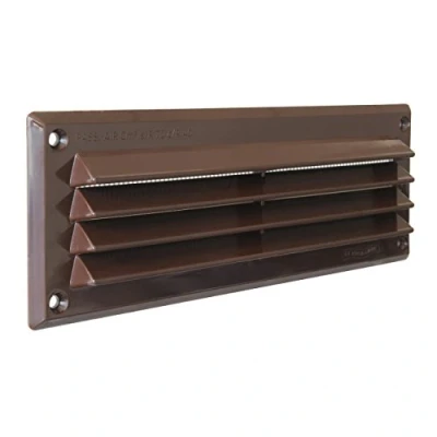 Afbeelding van La Ventilazione CR237M Ventilatierooster van kunststof, rechthoekig, 227 x 80 mm, overlappend, bruin