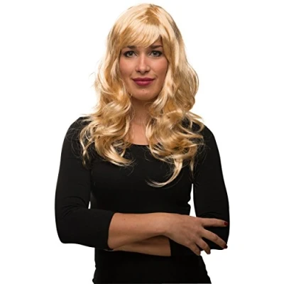 Afbeelding van Sexy lang haar dames pruik krullend/golvend voor carnaval Motto Party 13 kleuren (Blond)