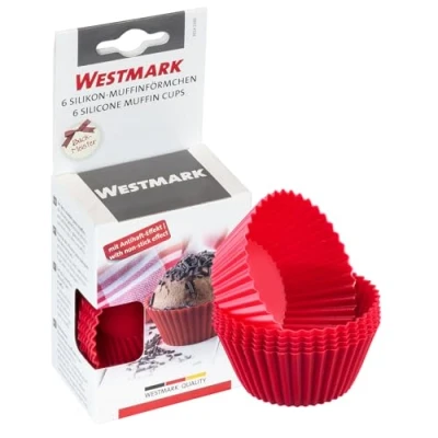 Afbeelding van Westmark Muffinvormen Siliconen Rood ø 7 cm 6 stuks
