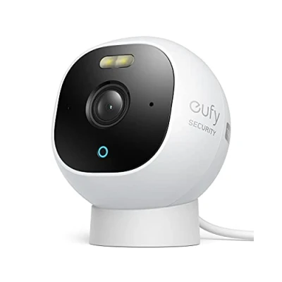 Afbeelding van eufy Security Outdoor Cam E210, alles in één stand alone bewakingscamera voor buiten, met 1080p resolutie, schijnwerpers, nachtzicht kleur, gratis gebruik, IP67 waterbescherming