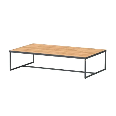 Afbeelding van 4 Seasons Outdoor Strada Salontafel 120 X 70 Teak Black Kleurloos Tuintafels