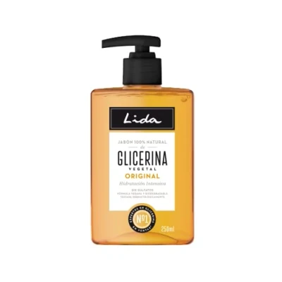 Afbeelding van Lida Vloeibare zeep, 100% natuurlijk, glycerine, handgel, reinigt, beschermt en hydrateert alle huidtypes, traditionele afwerking, 250 ml