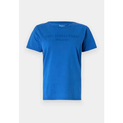 Afbeelding van Pepe Jeans Loretta Tshirt print, Dames, Maat: Medium, Blue