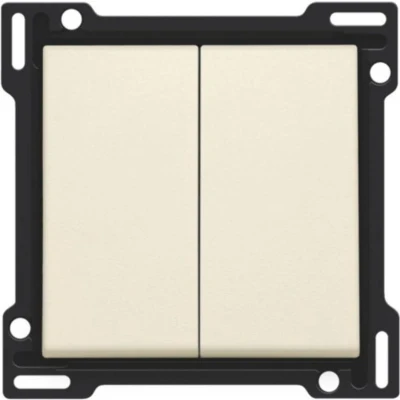 Afbeelding van Niko Centraalplaat 2X 1/2 toets cream 100 61505