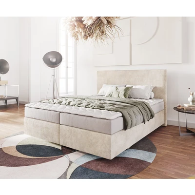 Afbeelding van Boxspringbed Dream Well Cord Beige 160x200 cm met Matras en Topper