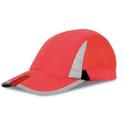 Afbeelding van Spiro Unisex 2 Panel Sport Baseball Cap (Rood/zwart)
