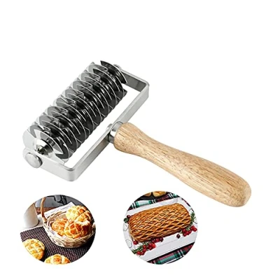 Afbeelding van Akaigu SB 35949 Rvs Roller Deeg Rooster Pizza Cutter Keuken Koken Bakken Gereedschap, Geel
